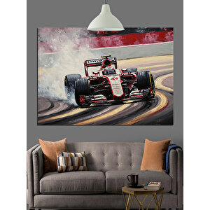 Formula Yarış Arabası Dekoratif Kanvas - Mdf Ahşap Tablo