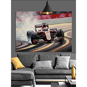 Formula Yarış Arabası Dekoratif Kanvas - Mdf Ahşap Tablo