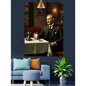 Mustafa Kemal Atatürk Dekoratif Kanvas - Mdf Ahşap Tablo