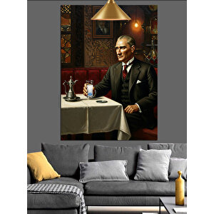 Mustafa Kemal Atatürk Dekoratif Kanvas - Mdf Ahşap Tablo 70x100 cm