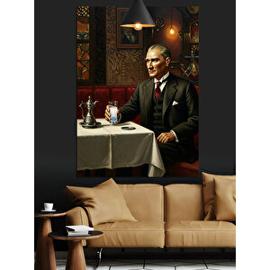 Mustafa Kemal Atatürk Dekoratif Kanvas - Mdf Ahşap Tablo
