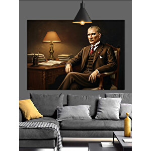 Masada Mustafa Kemal Atatürk Dekoratif Kanvas - Mdf Ahşap Tablo 50x70 cm