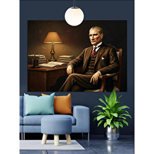 Masada Mustafa Kemal Atatürk Dekoratif Kanvas - Mdf Ahşap Tablo