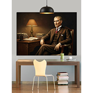 Masada Mustafa Kemal Atatürk Dekoratif Kanvas - Mdf Ahşap Tablo 25x35 cm