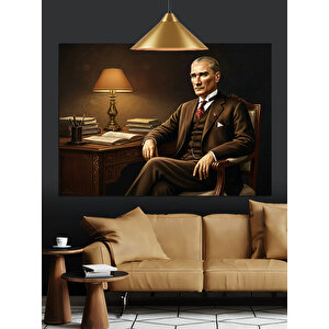 Masada Mustafa Kemal Atatürk Dekoratif Kanvas - Mdf Ahşap Tablo