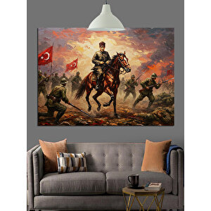Mustafa Kemal Atatürk  Dekoratif Kanvas - Mdf Ahşap Tablo
