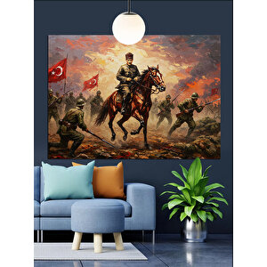 Mustafa Kemal Atatürk  Dekoratif Kanvas - Mdf Ahşap Tablo 70x100 cm