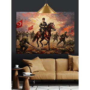 Mustafa Kemal Atatürk  Dekoratif Kanvas - Mdf Ahşap Tablo 70x100 cm