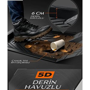 Ford B-max Uyumlu 5d Havuzlu Oto Paspas İcon Serisi Kesilebilir Model Siyah