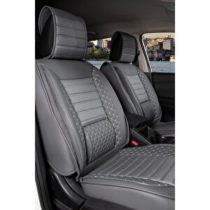 Tata Manza Uyumlu Lüx Deri Oto Koltuk Kılıfı Ön Arka Takım Saturn Füme Füme