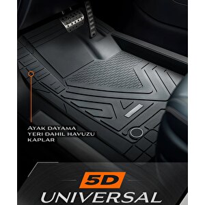Hyundai İx55 Uyumlu 5d Havuzlu Oto Paspas İcon Serisi Kesilebilir Model Siyah