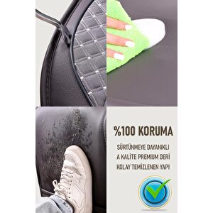 Proton 415 Uyumlu Lüx Deri Oto Koltuk Kılıfı Ön Arka Takım Saturn Füme