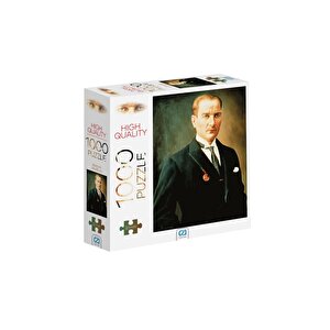 Başkomutan Atatürk 1000 Parça 2,2mm Kalınlık 48x68cm Profesyonel Hobi Puzzle Yapboz Serisi