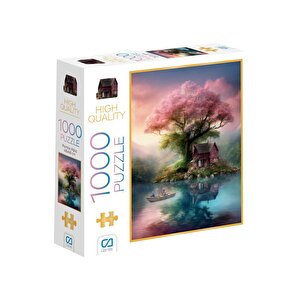 Pembe Ağaç 1000 Parça 2,2mm Kalınlık 48x68cm Profesyonel Hobi Puzzle Yapboz Serisi