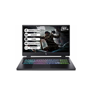 Nitro 17 Nh.ql1ey.003-32 R7-7735hs 32gb 1tb Ssd Rtx4050-140w 17.3"fhd 165hz Sıvı Metal Soğutmalı