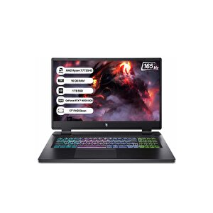 Nitro 17 Nh.ql1ey.003 Ryzen 7-7735hs 16gb 1tb Ssd Rtx4050-140w 17.3"fhd 165hz Sıvı Metal Soğutmalı