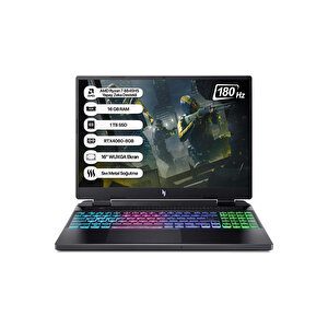 Nitro 16 Nh.qskey.004 R7 8845hs 16gb 1tb Ssd Rtx4060-140w Dos 16" Wuxga 180hz Sıvı Metal Soğutmalı