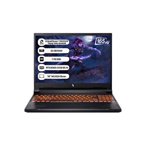 Nitro V16 Nh.qruey.005-32 R7 8845hs 32gb 1tb Ssd Rtx4060 Dos 16" Wuxga 165hz Taşınabilir Bilgisayar