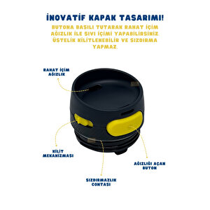 Resmi Lisanslı 550ml Rahat İçim Çift Katmanlı Paslanmaz Çelik Termos 6 Saat Sıcak Soğuk Premium Kutu