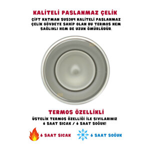 Beşiktaş Resmi Lisanslı 550ml Rahat İçim Çift Katmanlı Paslanmaz Çelik Termos 6 Saat Sıcak Soğuk Premium Kutu