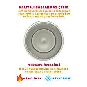 Galatasaray Resmi Lisanslı 550ml Rahat İçim Çift Katmanlı Paslanmaz Çelik Termos 6 Saat Sıcak Soğuk Premium Kutu