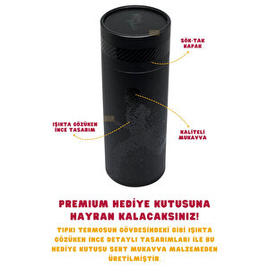 Galatasaray Resmi Lisanslı 550ml Rahat İçim Çift Katmanlı Paslanmaz Çelik Termos 6 Saat Sıcak Soğuk Premium Kutu