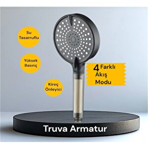 10 Adet Yedek Filtreli Yüksek Basınç Özellikli Kireç Önleyici Özellikli Duş Başlığı Lüks Model