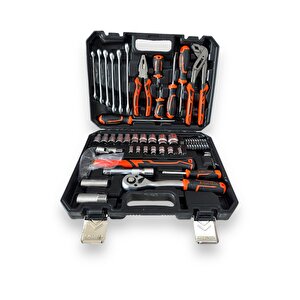 Germany Technology 58 Parça 72 Diş Eğik Cırcır 1/2 Profesyonel Lokma Takım Ve Alet Seti