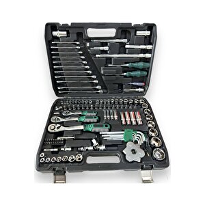 Newstar Tam Profesyonel Germany 72 Diş Eğik Cırcır 121 Parça Lokma Takımı Oto Tamir Set 1/2-3/8-1/4