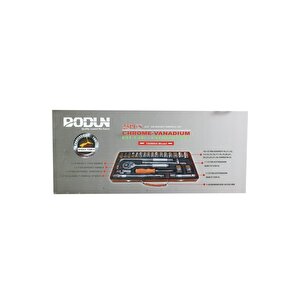 25 Parça Lokma Takımı Tornavida Uzatma Cırcır 1/2" 6 Köşe