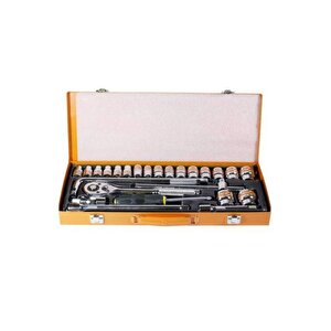 25 Parça Lokma Takımı Tornavida Uzatma Cırcır 1/2" 6 Köşe