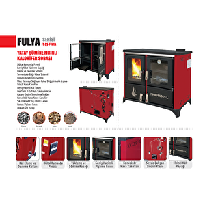 Thermall T-25 Fulya Yatay Şömine Fırınlı Kalorifer Kazanı 25.000 Kcal/h - 29,0 Kw