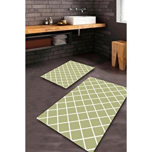  yeşil  kaymaz Taban Çizgi Banyo Paspas Takımı  bps-6259