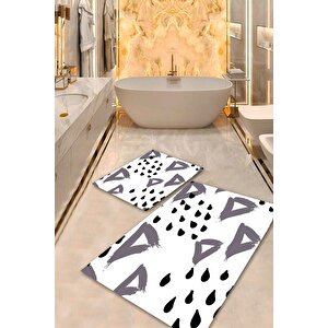  beyaz  kaymaz Taban  banyo Paspas Takımı  bps-5855