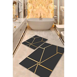  antrasit  kaymaz Taban  banyo Paspas Takımı  bps-7212