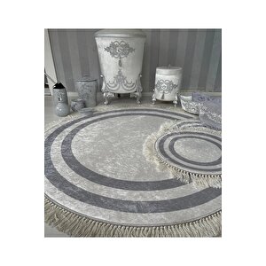 Beyaz  kaymaz Taban  3lü Banyo Paspas Takımı  361-30