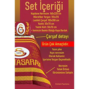 Galatasaray Tek Kişilik 4 Mevsim Set - 5 Parça + Hediye Ürün