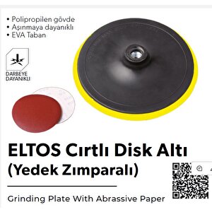 Cirtli Di̇sk Alti 180mm Yedek Zimparali