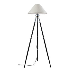 Cosby Siyah-krom Kaplamalı Tripod Metal 3 Ayaklı Lambader