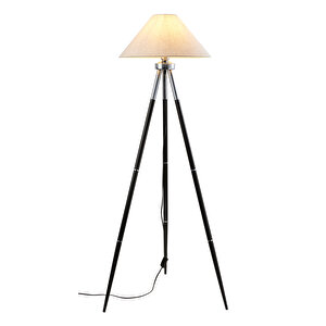 Cosby Siyah-krom Kaplamalı Tripod Metal 3 Ayaklı Lambader