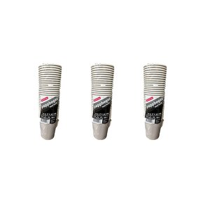 Pappbeger Kulplu Saplı 175 Ml. 6 Oz Kraft Karton Bardak - Gri - 30 Adetlik 3 Paket