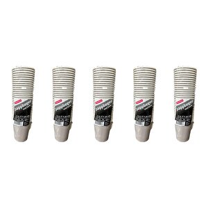 Pappbeger Kulplu Saplı 175 Ml. 6 Oz Kraft Karton Bardak - Gri - 30 Adetlik 5 Paket