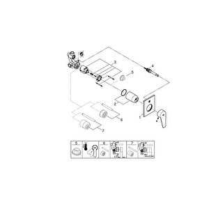 Bauedge Ankastre Banyo Bataryası, Krom, 29353001