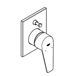 Bauedge Ankastre Banyo Bataryası, Krom, 29353001