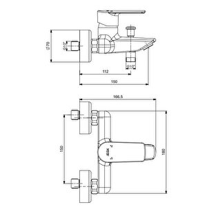 Eca Lia Banyo Bataryası Krom, 102102888