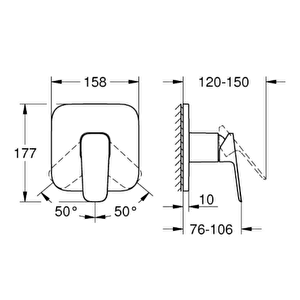 Cubeo Ankastre Duş Bataryası (sıva Üstü Grubu) Krom, 1017770000