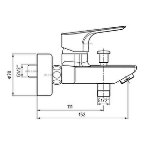 Eca Niobe Banyo Bataryası Krom, 102102482