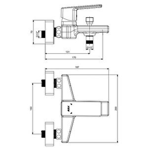 Eca Royal Banyo Bataryası Krom, 102102666