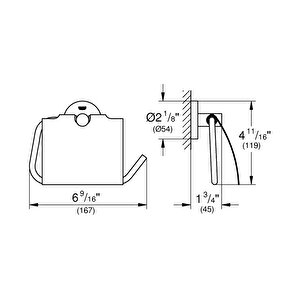 Essentials Kapaklı Tuvalet Kağıtlığı, Sert Grafit, 40367a01