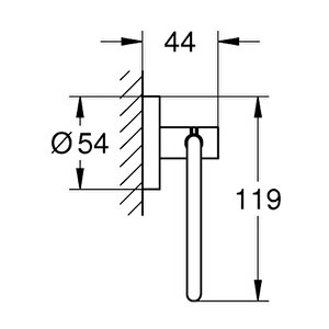 Essentials New Tuvalet Kağıtlığı, Krom, 40689001